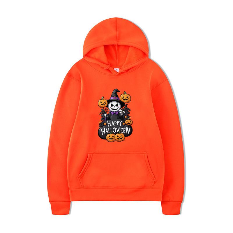 New autumn winter pumpkin themed printed long sleeved hoodie series loose casual sportswear