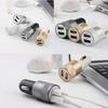 Aluminium Dobbel USB-port USB Universal billaderadapter DC12-24V 2.1A 1.0A