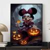 Minnie Mouse Halloween Themed Diamond Painting Illustration 5D Full Diamond Art Mosaic DIY Embroidery Cartoon Wall Decoration
