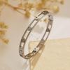 18K Gold Plated European Stainless Steel Hollow Butterfly Bangle