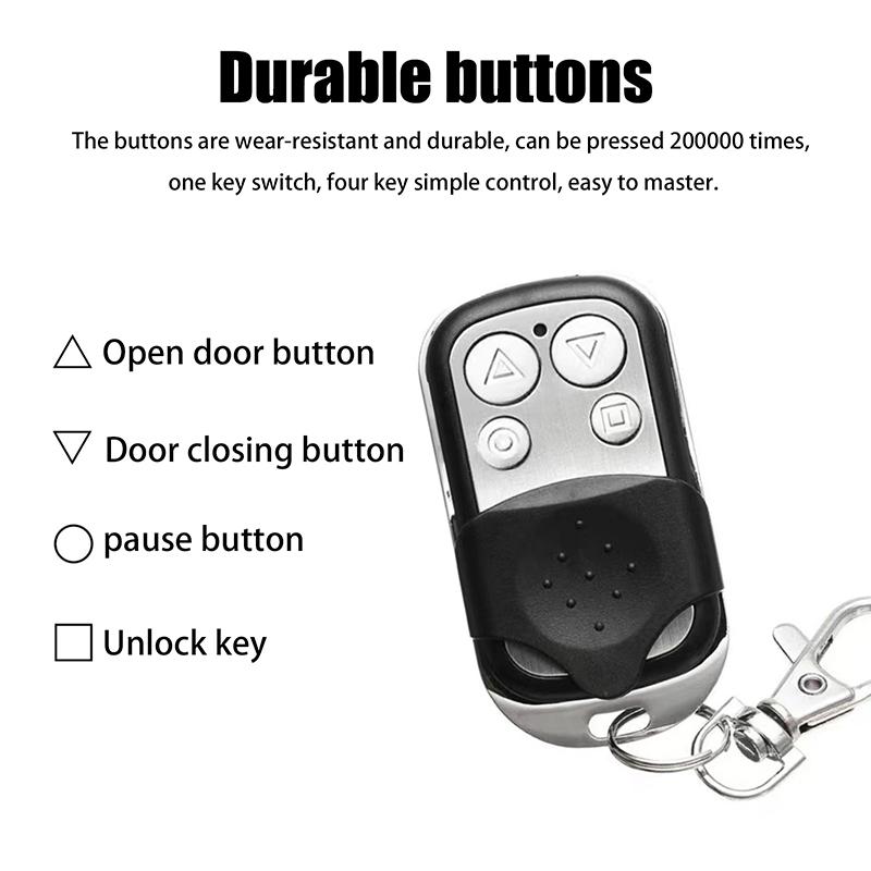 433Mhz Remote Control 4 Button Remote Controller Duplicator Universal Garage Door Opener Clone Rolling Code For Gate Garage Door
