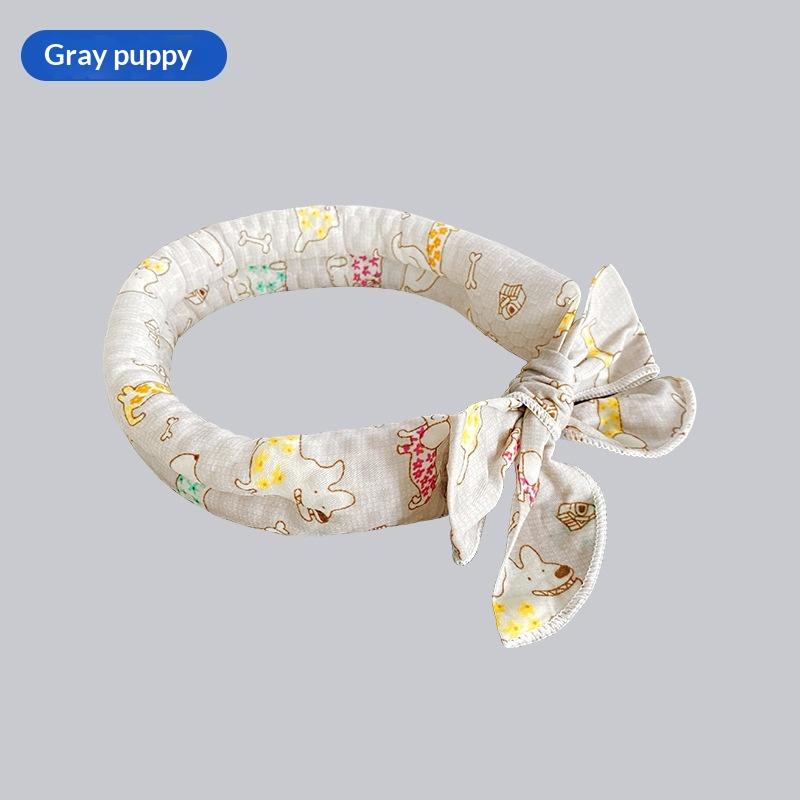 Pet Cooling Ice Scarf Anti-Heatstroke Breathable Adjustable Collar for Dogs Cats Summer Daily Walking