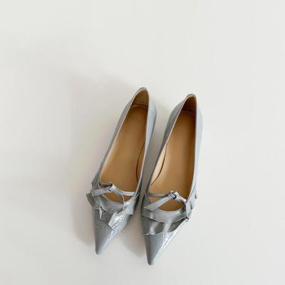 Szpiczaste Niskie Obcasy Płytkie Jednopaskowe Wszechstronne i Delikatne Buty Damskie