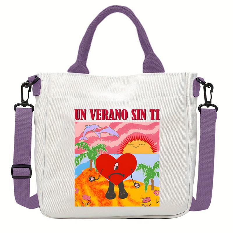 Multi-color KPOP Stray Felix Printed Crossbody Bag Canvas Shoulder Bags