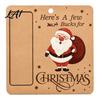 Portable Money Gift Holder Wooden Christmas Holder Vintage Cash Hanging Ornaments Reusable with Santa/Snowman/Tree Pattern for Xmas Party,