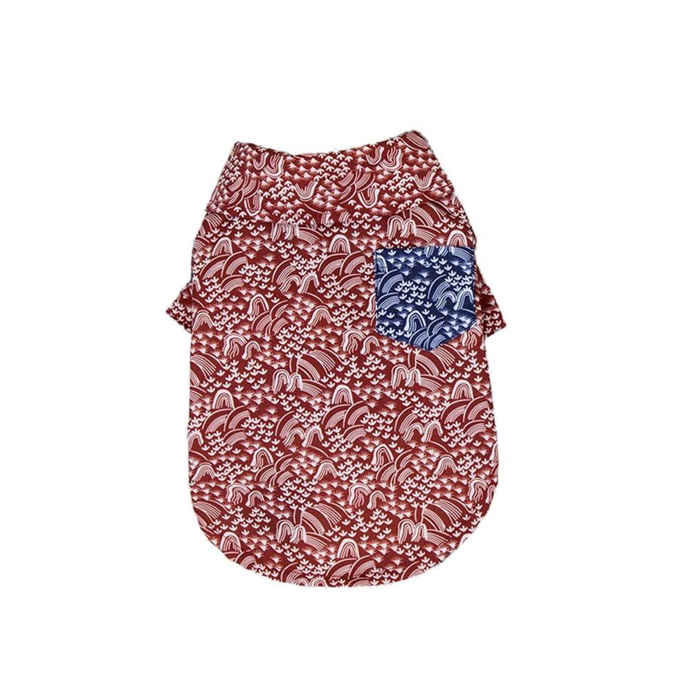 

Sun Protection Dog T-shirt Cartoon Dog Costume Creative Pet Mountain Shirt Spring Summer M красный