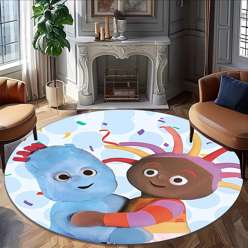 1pc In the Night Garden2 Print Round Carpet Chair Round Carpet Suitable for Bedroom Living Room Home Decorative Carpet