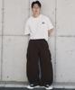 Beokeuldaun Wide Curved Cargo Cotton Pants (Brown)