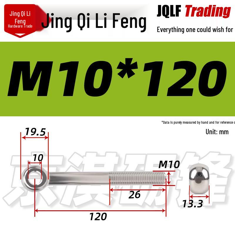 Stainless Steel GB798 Eye Bolt, Full Series M5-M16