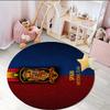 1PCS Tappeto Rotondo FC Barcellona Stemma Stampato Tappeto Rotondo per Area, Tappeto per Casa Ufficio, Tappeto Rotondo per Sedia, Tappeto Decorativo Regali per Fan Regalo di Natale