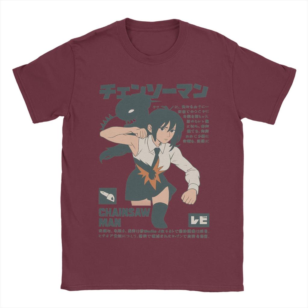Men Womens TShirt Anime Chainsaw Man T Shirts Hippie Kobeni Manga Denji Power Reze Summer Tees Cotton Clothing Plus Size 5XL