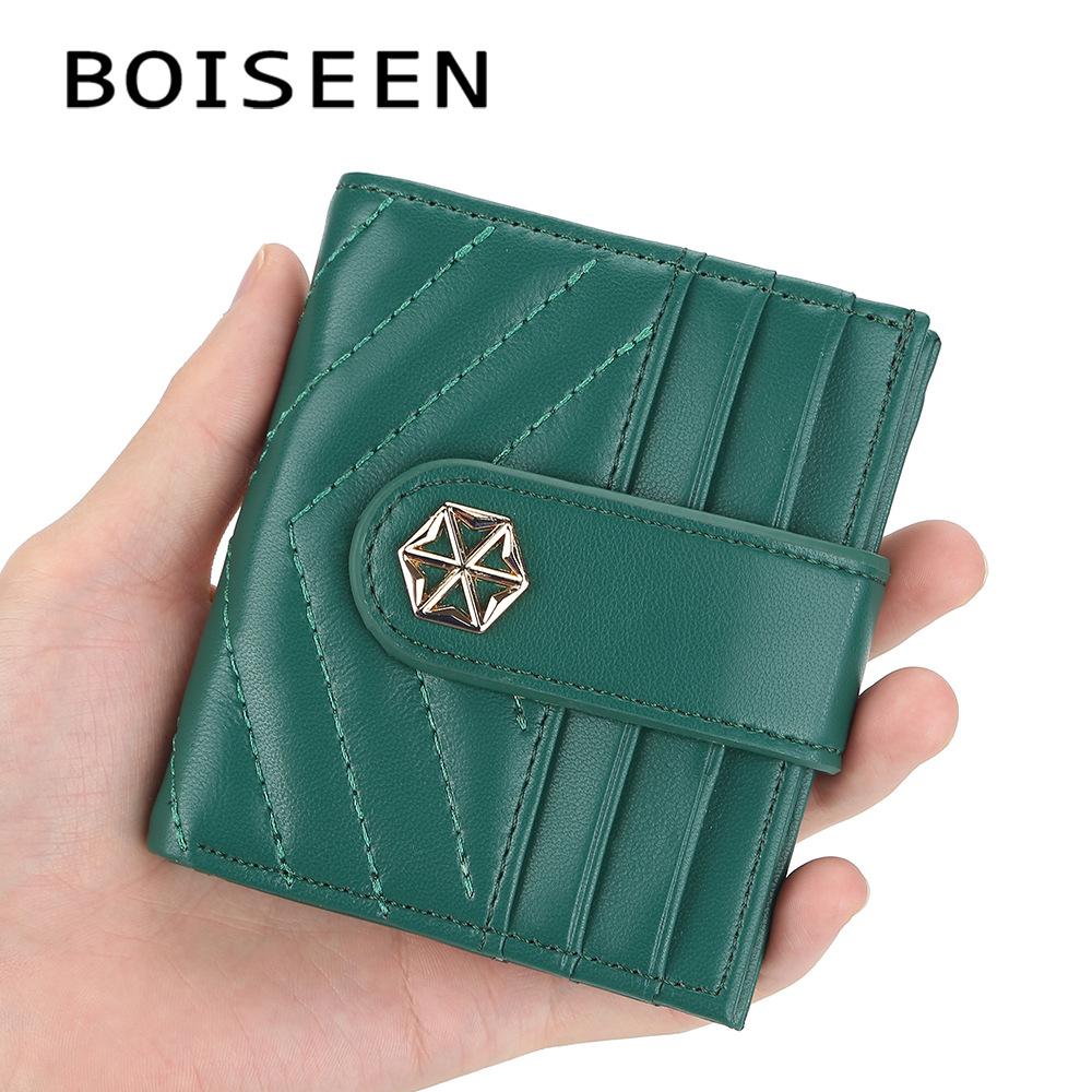 Women's Fashionn Short Purse Korean Style Snap Button Wallet Candy Color Coin Purse Multi-card Slots Billfold Pu Leather Card Holder