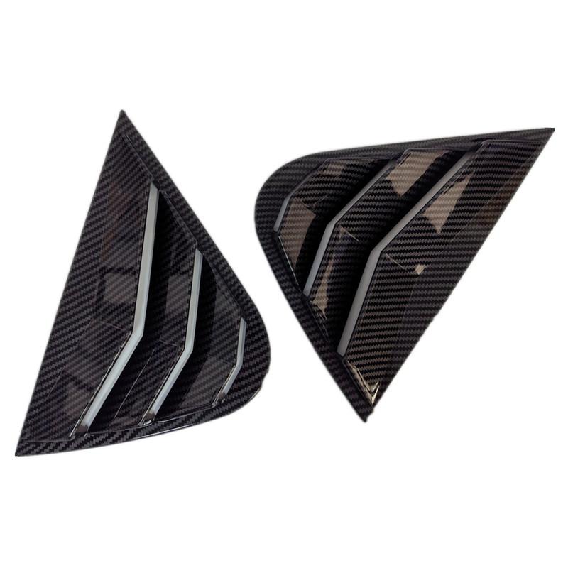 For Seat Ibiza 2008 2009 2010 2011 2012 Car Rear Louver Window Side Shutter Cover Trim Sticker Vent Scoop ABS Carbon Fiber ABS