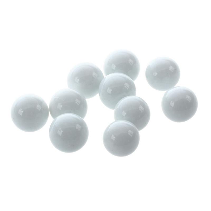BAAU 100 Pcs Marbles 16mm Glass Marbles Knicker Glass Balls Decoration Color Nuggets Toy White