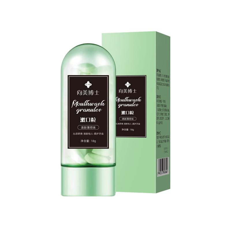 

30 капсул Пробіотична тверда зубна паста Освіжувач для рота Видалення зубного нальоту Відновлювальний догляд за зубами та яснами Портативний ополіскувач для рота зелений