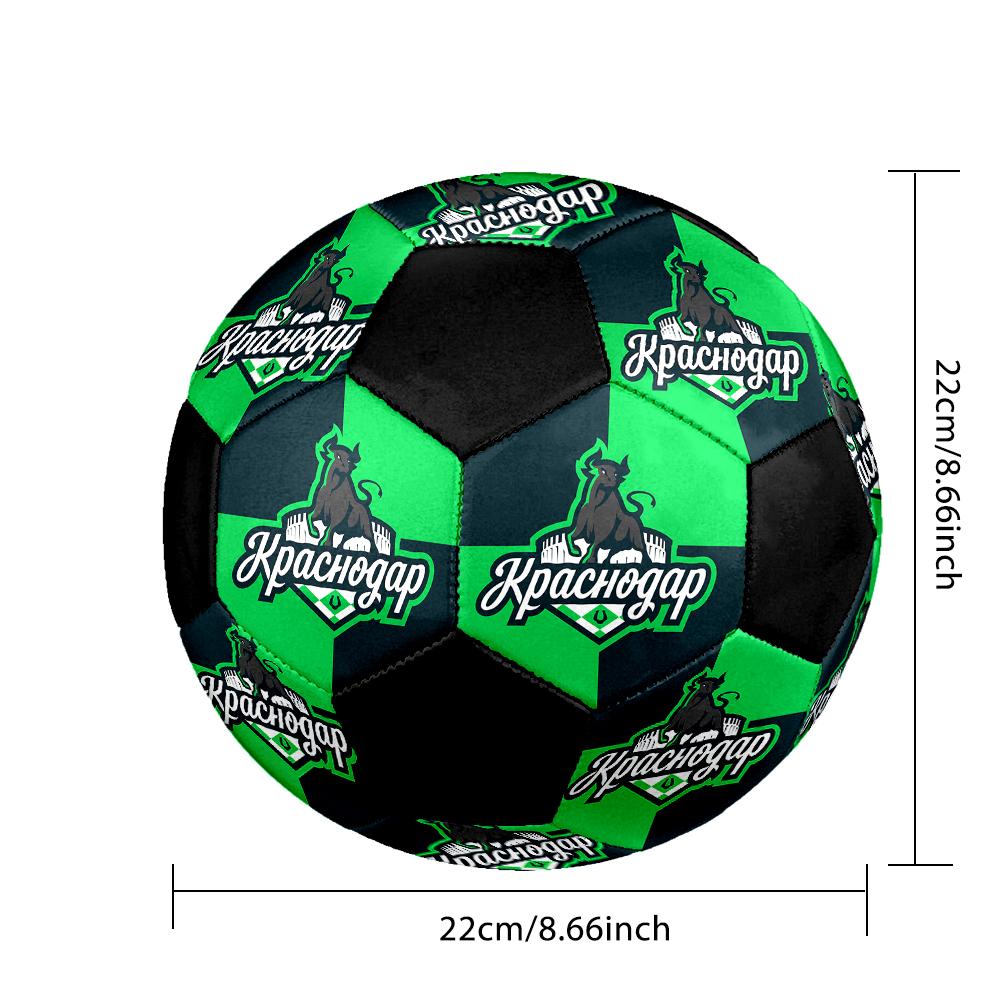 SIZE 5 FC Krasnodar Soccer Ball Colorful All Ages Machine Stitched PVC Competition Ready Durable High-Bounce