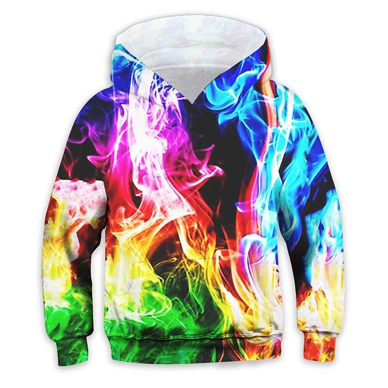 Children's Fashion Animal Print Pullover Hoodie Hooded Sweatshirt Clothing
