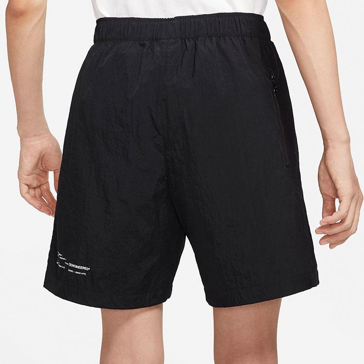Jordan Solid Color Logo Woven Shorts Men Bottoms Black DQ7876-010