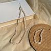 Baroque Special-Shaped Freshwater Pearl Necklace Stacked Hole Small Petal Bead Bracelet Irregular Broken Rice Pearl Collarbone Chain