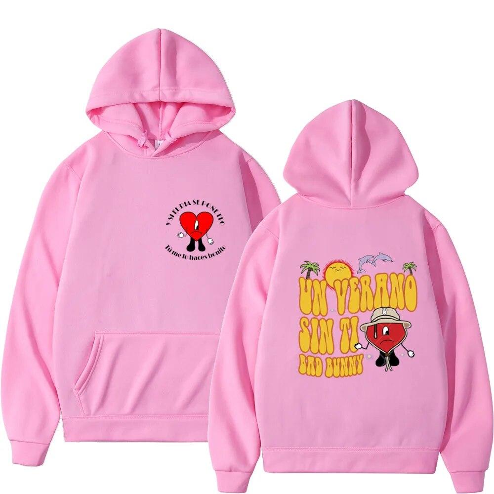 Hot 2022 Unisex Hoodies Hip Hop Bad Bunny UN VERANO SIN TI Print Harajuku Fleece Pullover Male Sweatshirt Women Hoody Clothing Tops