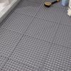 10PCS Suction Cup Floor Mats Anti Slip Plastic Mosaic Bath Mat for Kitchen Bathroom Grey