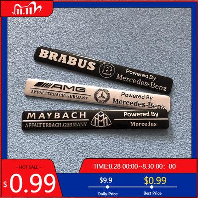 GLC GLB 1Pcs Car Badge Aluminum Sticker Accessories For Mercedes Benz AMG Brabus Maybach Smart W204 GLC CLA GLK W205 W203 W206