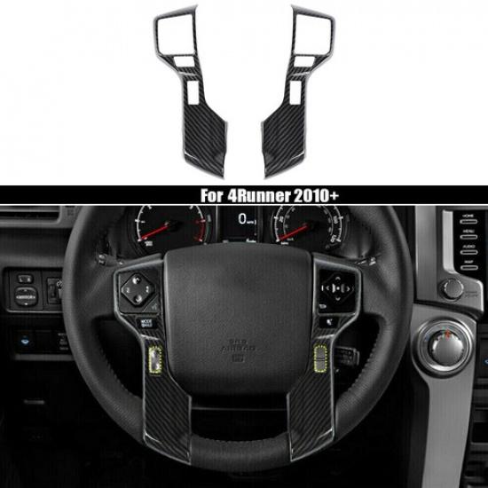 Carbon Fiber Steering Wheel Frame Cover Decor Trim Bezels For 4runner 2010+