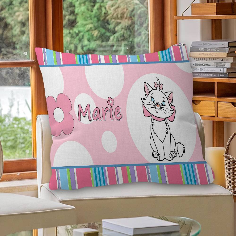 Cute M-Marie Cat Anime Pillow Cover for Bedroom Room and Living Room Sofa Decorative Cushion Cover
