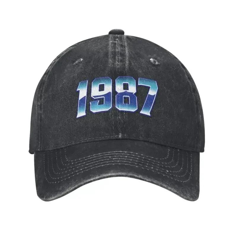 

Хлопковая винтажная бейсболка на день рождения, родившимся в 1987 году, оригинальная, для улицы, женская, мужская, регулируемая, кепка папы, осенняя Baseball Cap