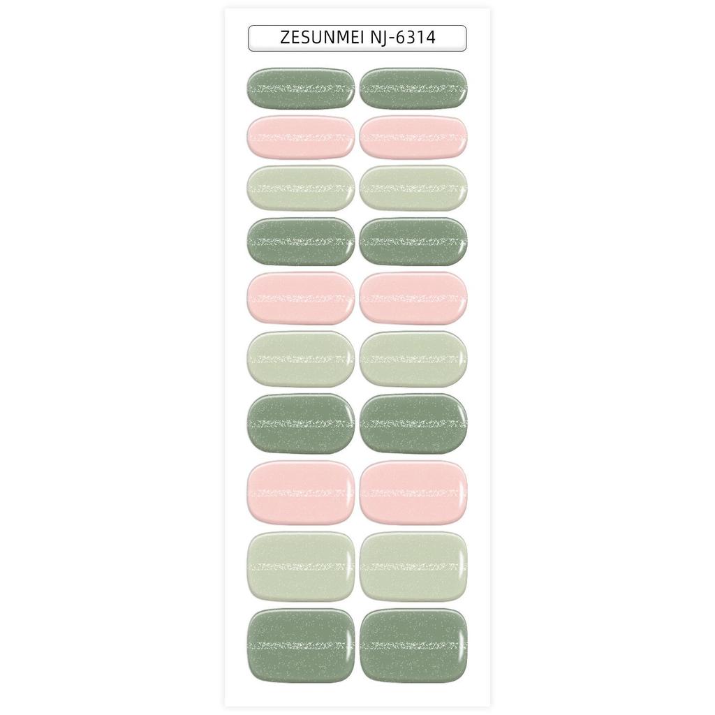 Solid Color Cat Eye UV Gel Nail Stickers: Waterproof, Long-Lasting, Light-Curing, Semi-Cured Nail Art.