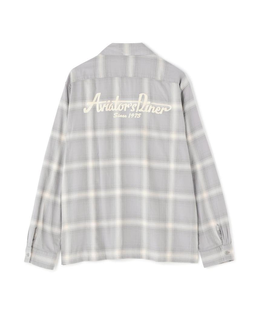 Avirex Long Sleeve Cotton Linen Ombre Size Light Size Size Men's Shirt, XL, Gray, 023, 783-3120014, L/S/C/L, A/DINER.
