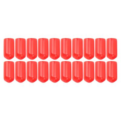 20 Pcs 6mm Brake Caliper Bleed Screw Nipple PVC Dust Cap High Durability for Braking Systems In Most Vehicles Red