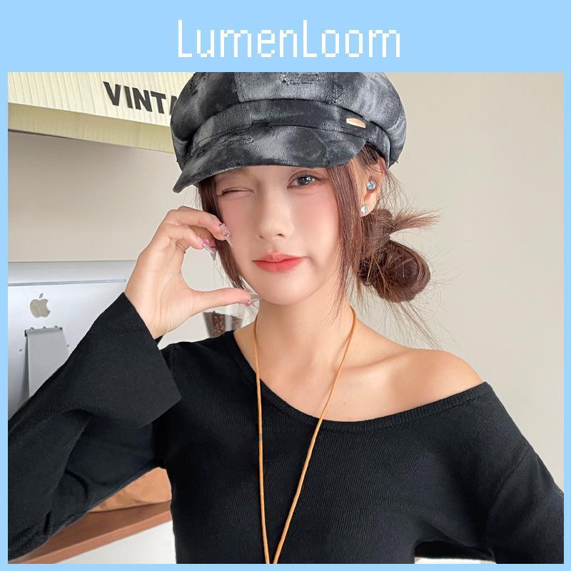 Fashion Ripped Design Women Casual Denim Beret For Summer