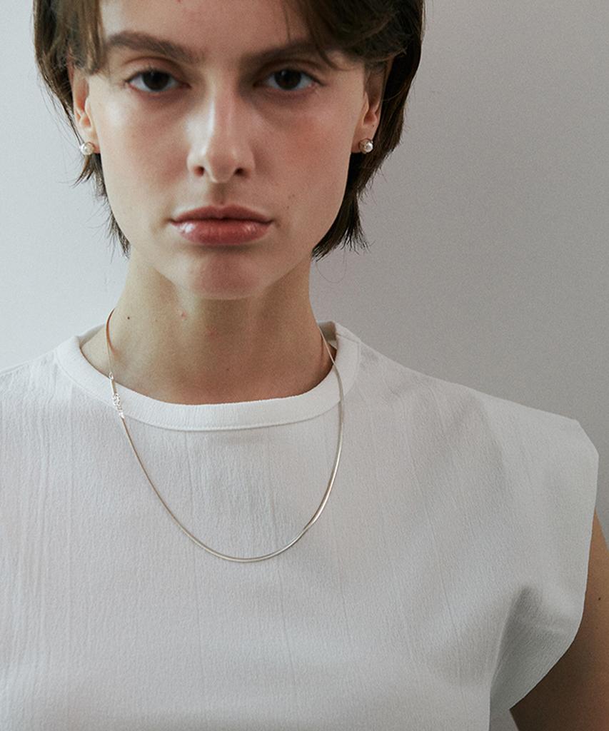 Verte [925 Silver] Un.Silver.161 / Flat Soir Necklace (Long Ver.)
