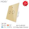 MOES WiFi Wall Touch Smart Light Switch RF Wireless Smart Life/Tuya 2/3 Way Muilti-Control Association