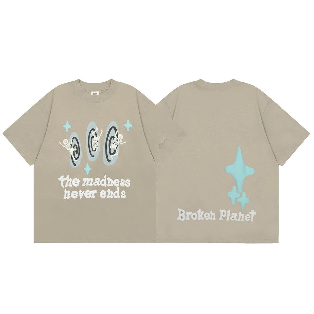 

Унисекс Хип-хоп Мультяшная Пена Череп Буквы Принт Футболка Мужская Женская Хлопковая Футболка Топы Повседневная Свободная Серая Футболка Уличная Одежда XL