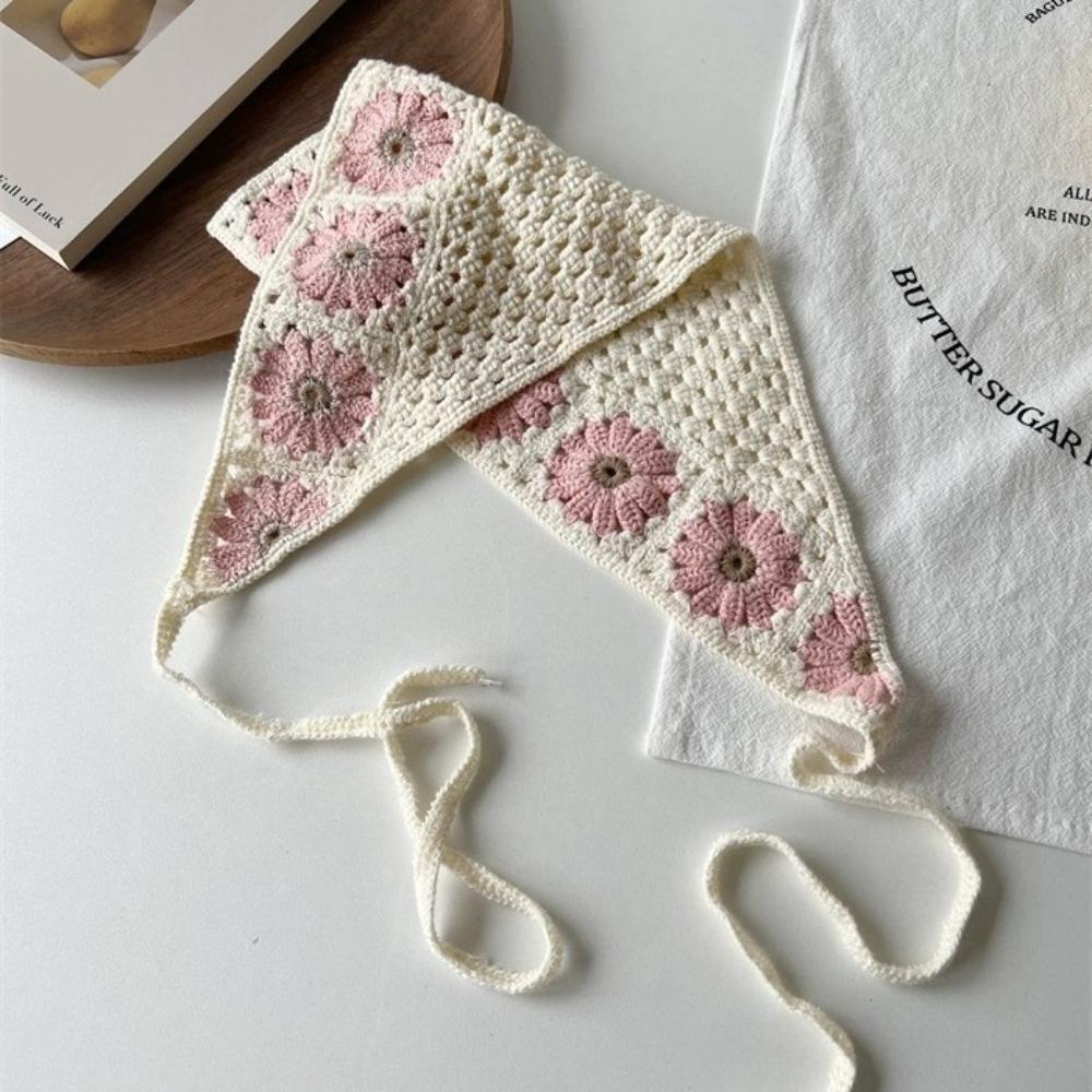 Little Daisy Headscarf Hat Multicolor Triangular Turban Scarf  for Spring Summer Outdoor