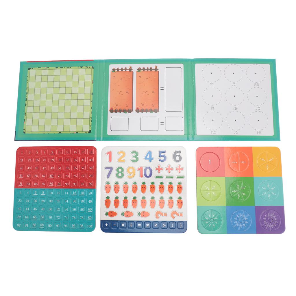 Magnetic Fraction Tiles Circles Set Manipulatives Educational Mathematical Enlightenment Elementary