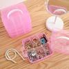 1 Stück 3-lagige 18-Fächer transparente abnehmbare Kunststoff-Aufbewahrungsbox zur Organisation von Spielzeug, Schmuck und Accessoires