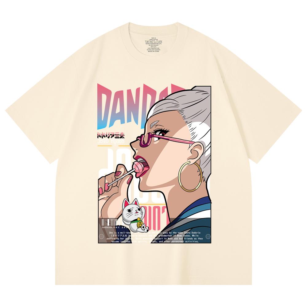 230 Gsm 100% Cotton DanDaDan V10 Seiko Print Unisex Heavy Cotton T Shirt