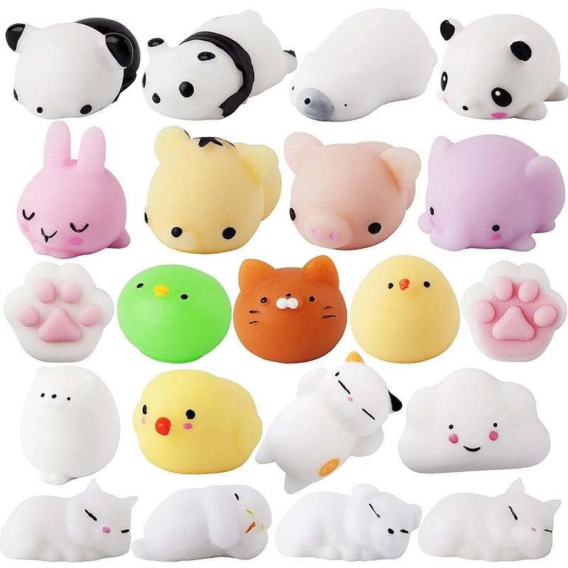 30PCS Mochi Squishy Kawaii Animal Stress Relief Squeeze Toy Party Favor For Kids Regalos Para Cumpleaños Infantil Invitados