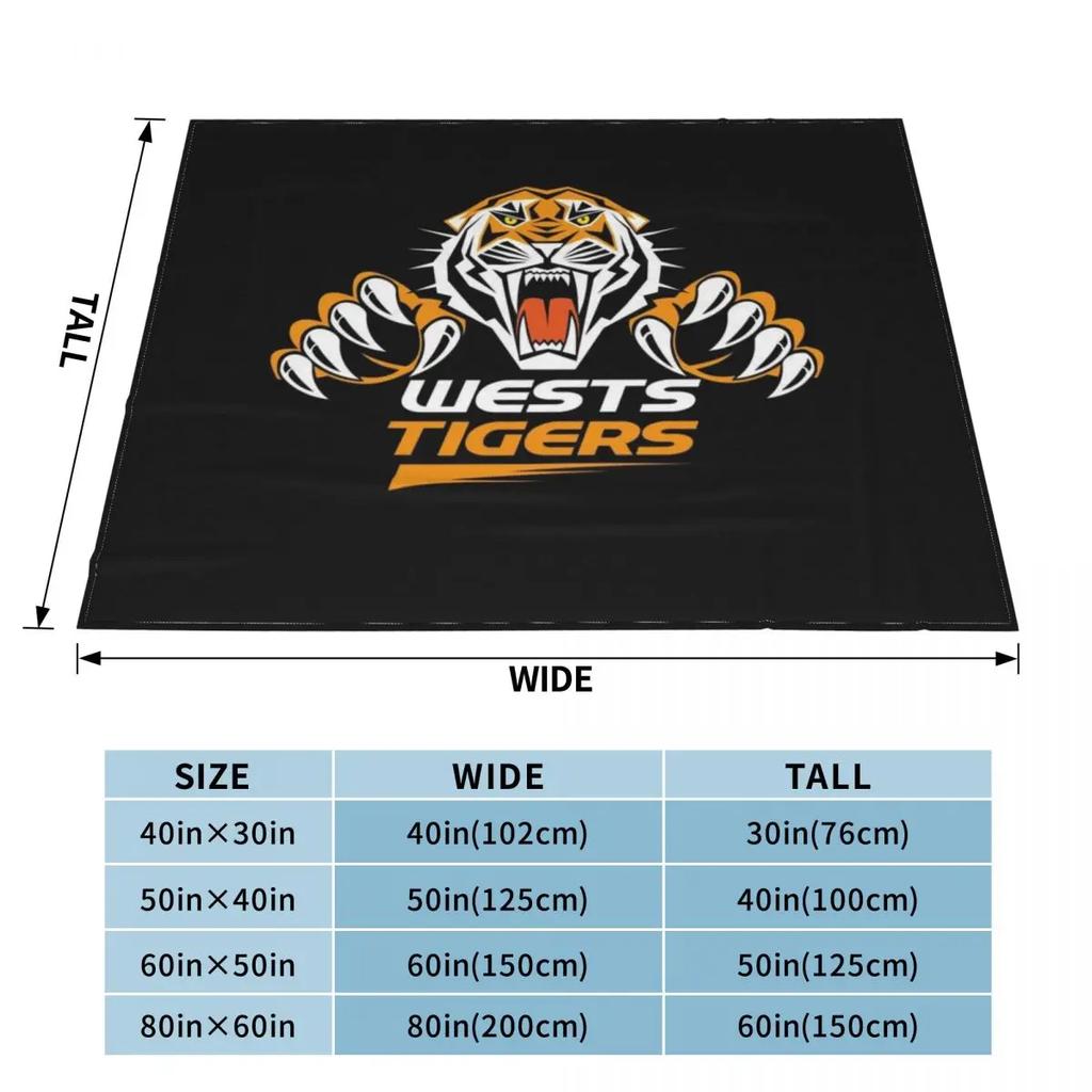 "New-Wests-Tigers-01-Icon Throw Blanket Furry Blankets decorative blanket furry