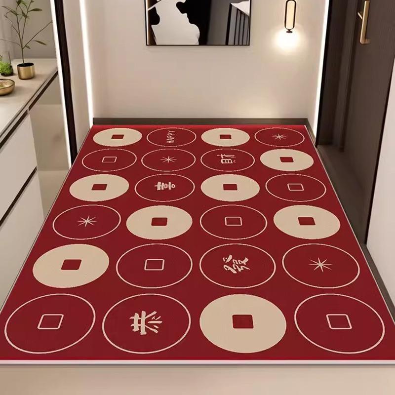 Red Series Joyful Carpet for Living Room Bedroom Hallway Decorative Mat Non-slip Decoration Table Sofa Soft Rug Friend's Gift