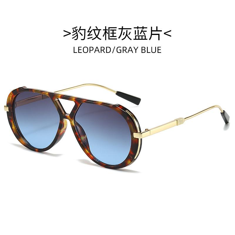 Vintage Pilot Sunglasses Fashion Double Bridge Gradient Multi-color Shades Women Trendy Luxury Design Sun Glasses