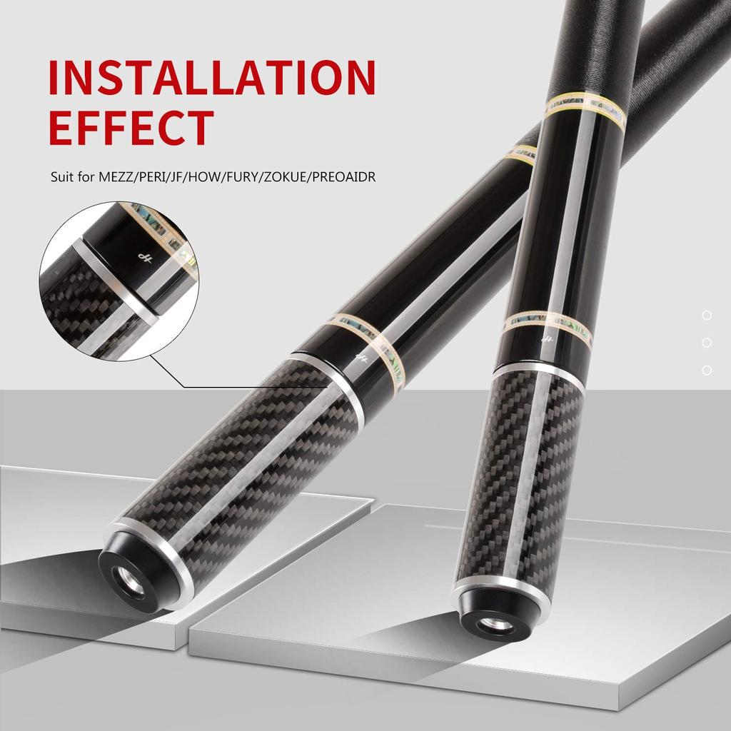 KONLLEN Pool Cue Carbon Fiber Billiard Cue Billiard Accessories for Pool Sticks Extension, 2", 3", 4", 6", 8", 12", Extension,