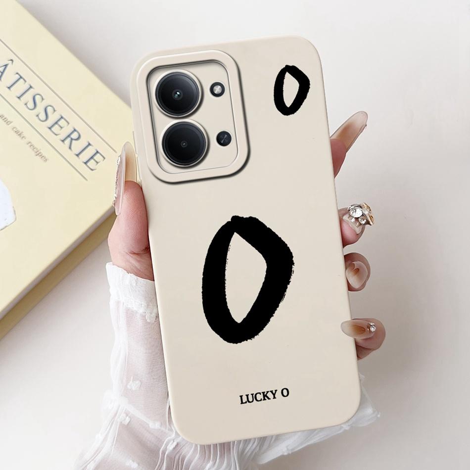For Xiaomi Poco C85 4G Lucky Initial Letter Phone Case For Poco C85 C 85 4G Soft Silicone Shockproof Cases Bumpers