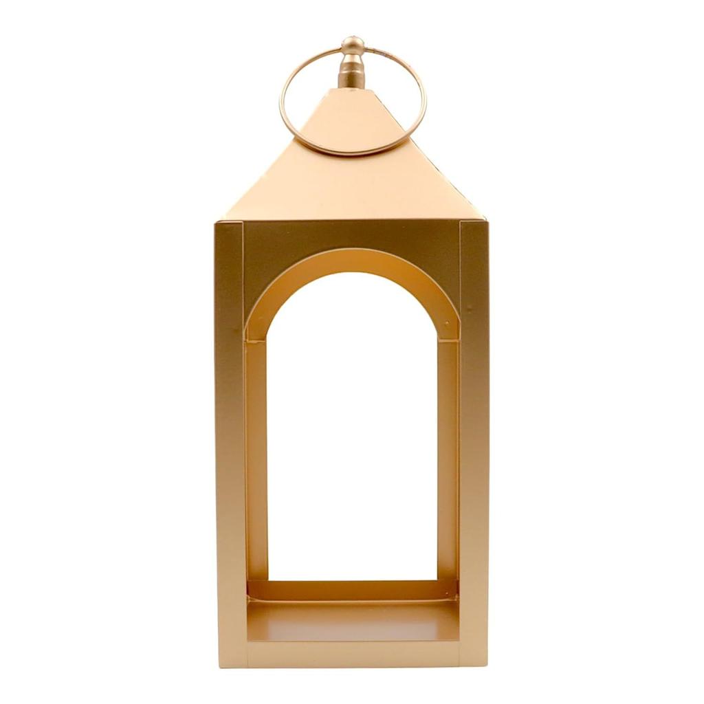 Felinar din sticlă și fier cu o lumânare stâlp, felinar pentru decorarea casei|Suporturi pentru lumânări pentru decorul casei, pachet de 1