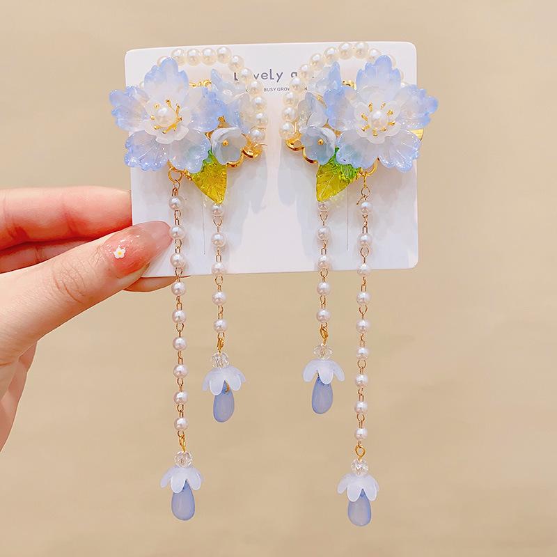 

Аксессуары для волос в древнем стиле ханьфу: Кисточки и китайские шпильки для костюмов девочек