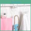 Clear Functional Multi Plastic Clip Hooks Bathroom Towel Hanging Tool Organizer