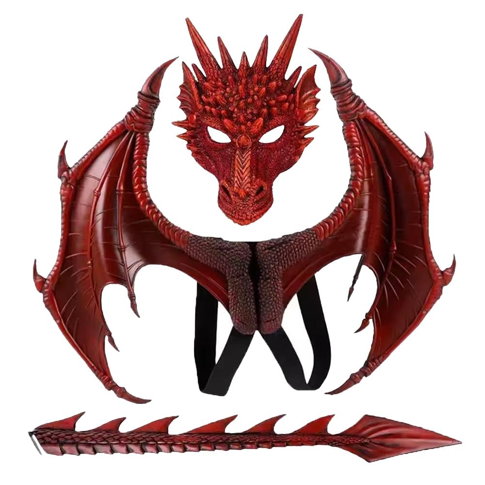 Animal Cospty Dragon Costume Purim Christmas Gift Carnival Party Cosplay Set Wing and Children's Party Tail Faucet Costume